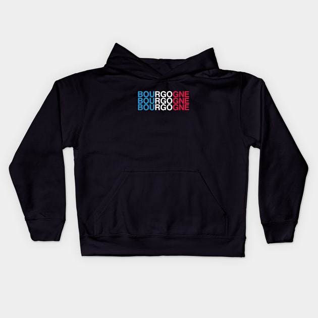 BOURGOGNE French Flag Kids Hoodie by eyesblau